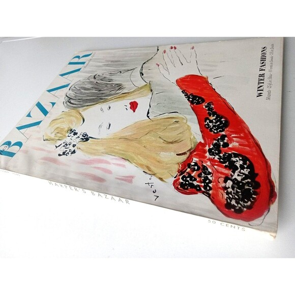 Harpers Bazaar Fashion Magazine November 1940 WW2 Vertes Cover - Picture 3 of 13